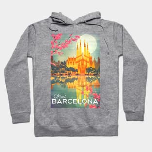 Vintage Travel Poster - Barcelona, Spain Hoodie